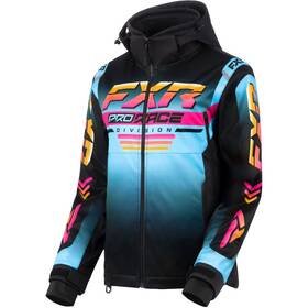 240233-5390-14 Fxr Womens Rrx Snowmobile Jacket Omni-stretch Warm Sky Blue/fuchsia/tangerine
