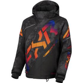 Fxr 240410-1223-02 Child Cx Snowmobile Jacket F.a.s.t. 3.0 Hydrx Thermal Black Camo/anodized
