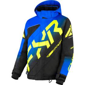 240410-4110-04 Fxr Child Cx Snowmobile Jacket F.a.s.t. 3.0 Hydrx Thermal Blue Fade/black/hi-vis