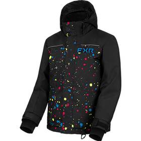 250421-1095-16 Fxr Youth Kicker Jacket F.a.s.t. Hydrx Thermal Flex Insulated Black/splatter