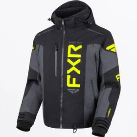 260026-1065-19 Fxr New Snowmobile Jacket Mens Helium X 2in1 Black/hivis 2xl #260026-1065-19