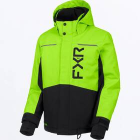 260421-7010-14 Fxr Youth Child Kids Kicker Snow Winter Jacket Coat- Lime / Black -size 14 - New
