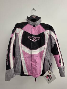 Fxr 841921057489 Sport Racing Women S Racer Girl Snowmobile Jacket Sz 8 Pink Black White New