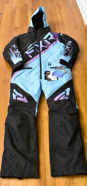 Fxr 841921795176 Youth Cx Snowmobile Monosuit F.a.s.t. 3.0 Hydrx Thermal Black/blue Size 16