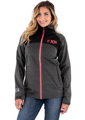 202201-0693-10 Fxr Racing W Jade Dual-laminate Jacket 20 Char Heather/coral M