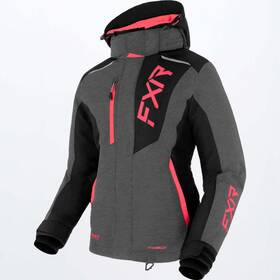 220227-0793-04 Fxr Racing Womens Pulse Jacket 22 Mid Grey Heather/coral 4