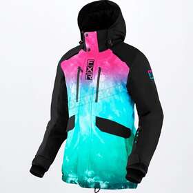220251-5410-12 Fxr Racing Womens Minty Fresh Ink/black Aerial Jacket 12