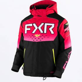 230402-1028-06 Fxr Racing Childs Black/raspberry Fade/hi-vis Helium Jacket Kids 6