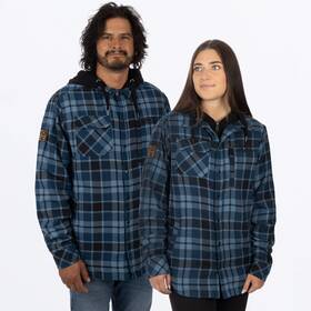 Fxr Racing 231117-0357-07 Timber Insulated Flannel Jackets Sm Steel/slate
