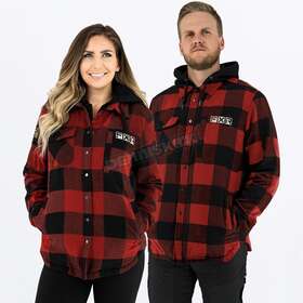 231117-3710-07 Fxr Racing Rust/black Unisex Timber Insulated Flannel Jacket -