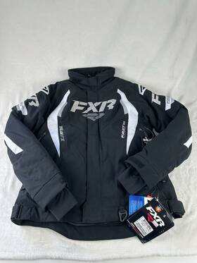 Fxr Racing 841921715341 Womens Black/white Team Fx Jacket 8 220240-1001-08 Snowmobile Coat