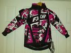 15305 Girls Pink Helix 4 Racing Youth Black Jacket Fuchsia Coat Snowmobile Winter Fxr