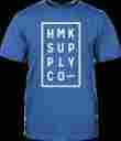 Hm2sstboxbllg Hmk Boxed T-shirt Blue Lg