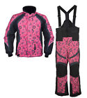 Kit-90-200c-2 Mossi Girls Youth Snowmobile Jacket Bibs Combo Pink 642141079790