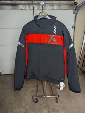 3095-s04-140-017 Klim Keweenaw Jacket Large Black And Fiery Red
