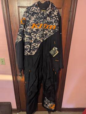 Klim 3266-s00-140-001 Scout Snow Bike Mono Suit Large Camo Black Orange Dealer Rep Sample