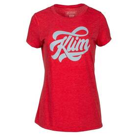 3696-000-120-100-cl77 Klim Womens Script T-shirt - Classic Red/crystal Blue Small