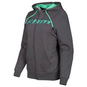 3709-000-120-628-cl77 Klim Womens Dusk Zip Hoody - Castlerock Grey/wintermint Small 3709-000-120-628