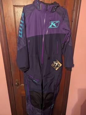 Klim 4060-s01-130-755 Womens Shredsa Mono Suit Med Heliotrope Purple And Scuba Blue Rep Sample