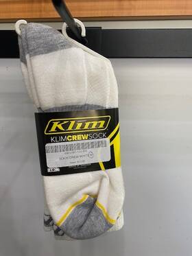 Klim 6001-001-130-800 Crew Sock White Medium