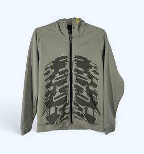 6112-002-140-000 Klim Rider Hoodie Mens Medium Gray Full Zip Long Skeeve