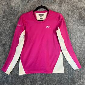 6121 Klim Elevation Shirt Womens Medium Pink White Mid Layer Snowmobile Outdoors