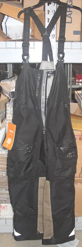 20933-1019 Motorfist 191361371295 Fist Mens Rebel Bib Black Snowbike Pants / Bibs Nwt Sz Xl