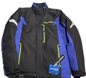 283300803 Polaris Mens Tech54 Titan Snowmobile Jacket Snocross Waterproof Insulated Blue