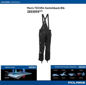 Polaris 283305903 Mens Switchback Tech54 Breathable Waterproof Bib/pants Black- Md