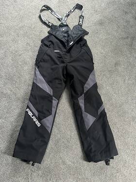 283305905 Polaris Mens Tech54 Switchback Snowmobile Bibs Waterproof Warm Black Snow Pants