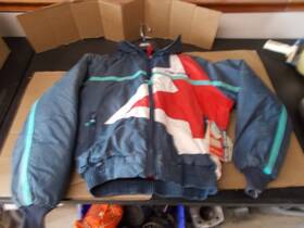 2853646 Polaris Snowmobile Racing Jacket Womens Medium Black Teal Red White Usa