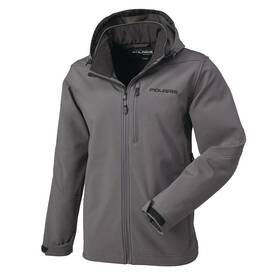 286143502 Polaris Gray Mens Softshell Jacket Lightweight Warm Fleece Lined