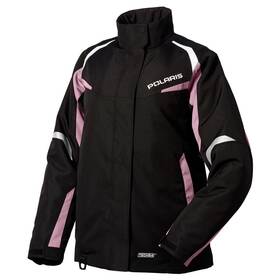 286244402 Polaris Womens Northstar 2.0 Snowmobile Jacket Insulated Black/dusty Rose