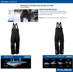 286244506 Polaris Womens Northstar 2.0 Tech54 Waterproof Snowmobile Bib Overalls Black-lg