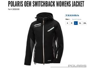 286260006 Polaris Womens Switchback Insulated Snowmobile Jacket Black-lg-286260006
