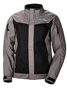 286789302 Polaris Womens Water Resistant Vented Riding Snowmobile Jacket Black/grey