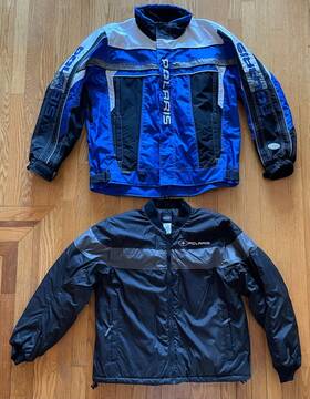 286800706 Polaris New Snowmobile Large Jacket Shell And Zipout Interliner Blue