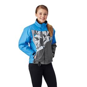 286851102 Polaris Youth Girls Print Diva Snowmobile Jacket 3m Scotchlite Small Blue/grey