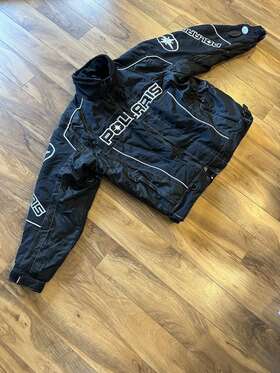 Rn0102533 Polaris Black And White Mens Xl Snowmobile Jacket