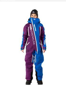 Pure Adrenaline Motorsports 726202101857 Snorkel Blue / Phlox Womens Gravity Mono Suit Winter M