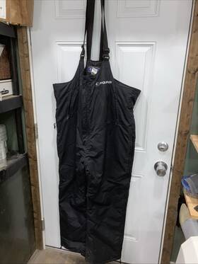 Ca25776 Pure Polaris Snowmobile Ski Snow Black Pants Bibs Mens Size 2xl Xxl Zipper Sides