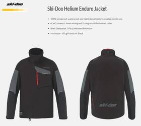 4408040990 Ski-doo Mens Helium Enduro 100g Snowmobile Jacket Black-
