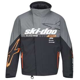 4408940427 Ski-doo Mens X-team Snowmobile Jacket Insulated Waterproof Heather Grey Large
