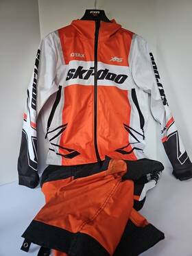 4409330212 Ski-doo Mens Racing Jacket And Pant Softshell Windproof Water Resistant Used