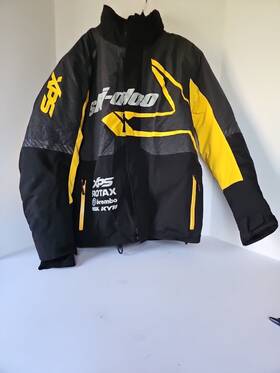 4409370207 Ski-doo Mens X-team Snowmobile Jacket Insulated Black Yellow Large Radiant Core