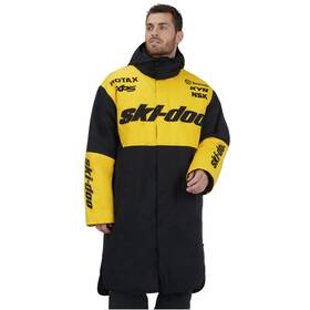 4409570090 Ski-doo Mens Warm-up Coat Insulated Water Resistant Fleece Lined Pockets Black