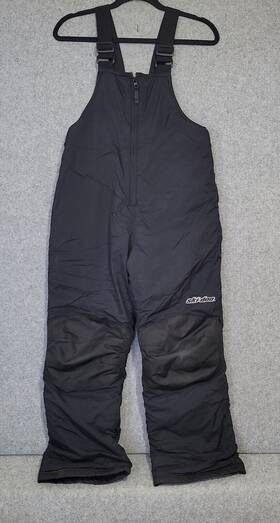 441582 Ski-doo Brp Snowmobile And Skiing Winter Snow Pants Bib Kids 12 Black Overalls