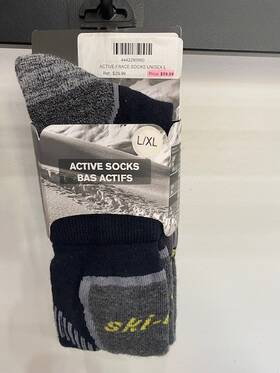 Ski-doo 4442290990 Skidoo Active/race Sock Unisex Black L