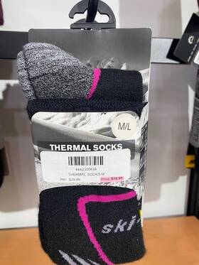 Ski-doo 4442300639 Skidoo Thermal Sock Womens Black/fushia Medium