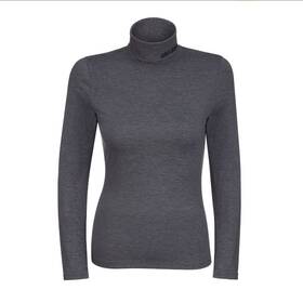 454472 Ski-doo Womens S Pit To 16.5 Inch Turtleneck Long Sleeve Top Heather Grey